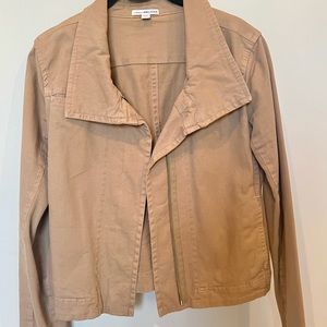 James Perse Neutral Tan Brown Cotton Jacket Size 1 (Small)